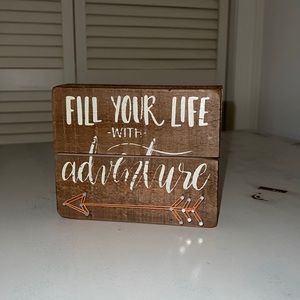 Wooden home decor sign.